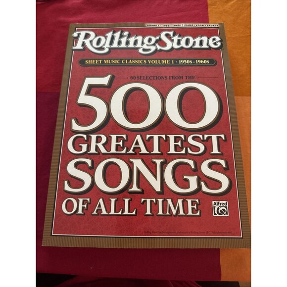 Rolling Stone Easy Piano Sheet Music Classics Vol 1, 1950s-1960s. Brand New! - Picture 1 of 10